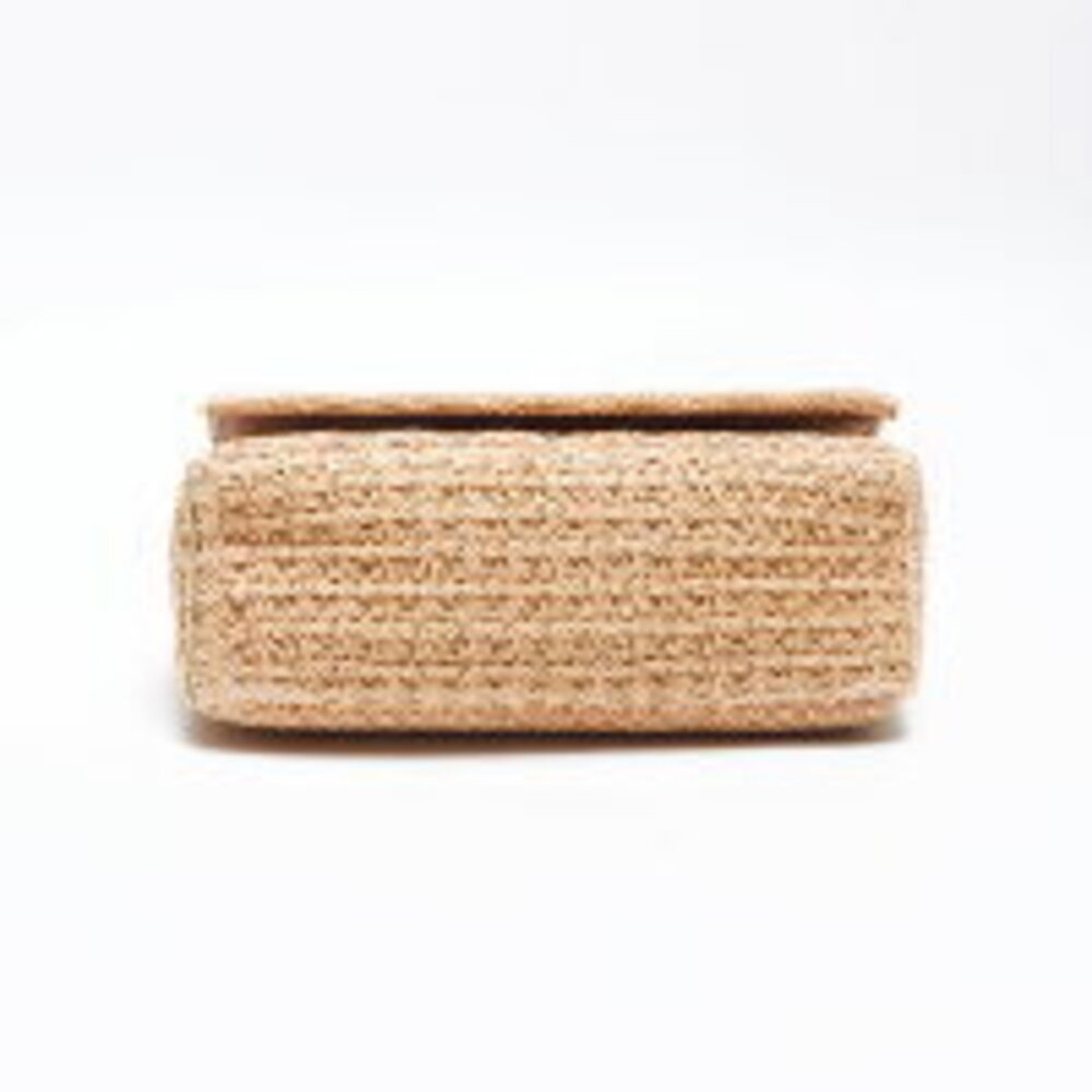 Christian Dior Caro Chain Raffia Shoulder Bag Beige - Picture 7 of 13